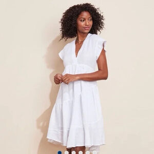 chinese dress ladies Fine Linen Dress With Pintuck Detail